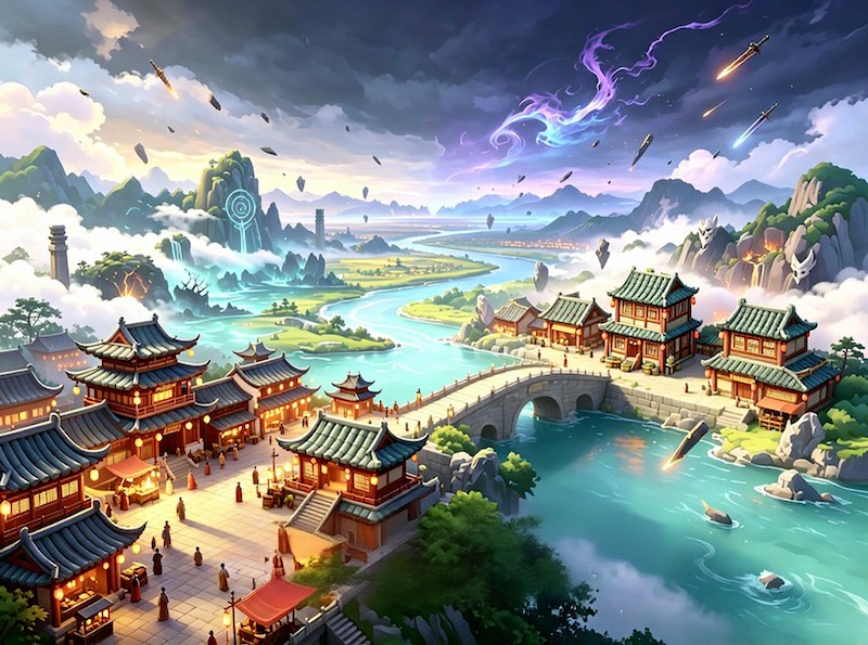 云梦泽场景原画